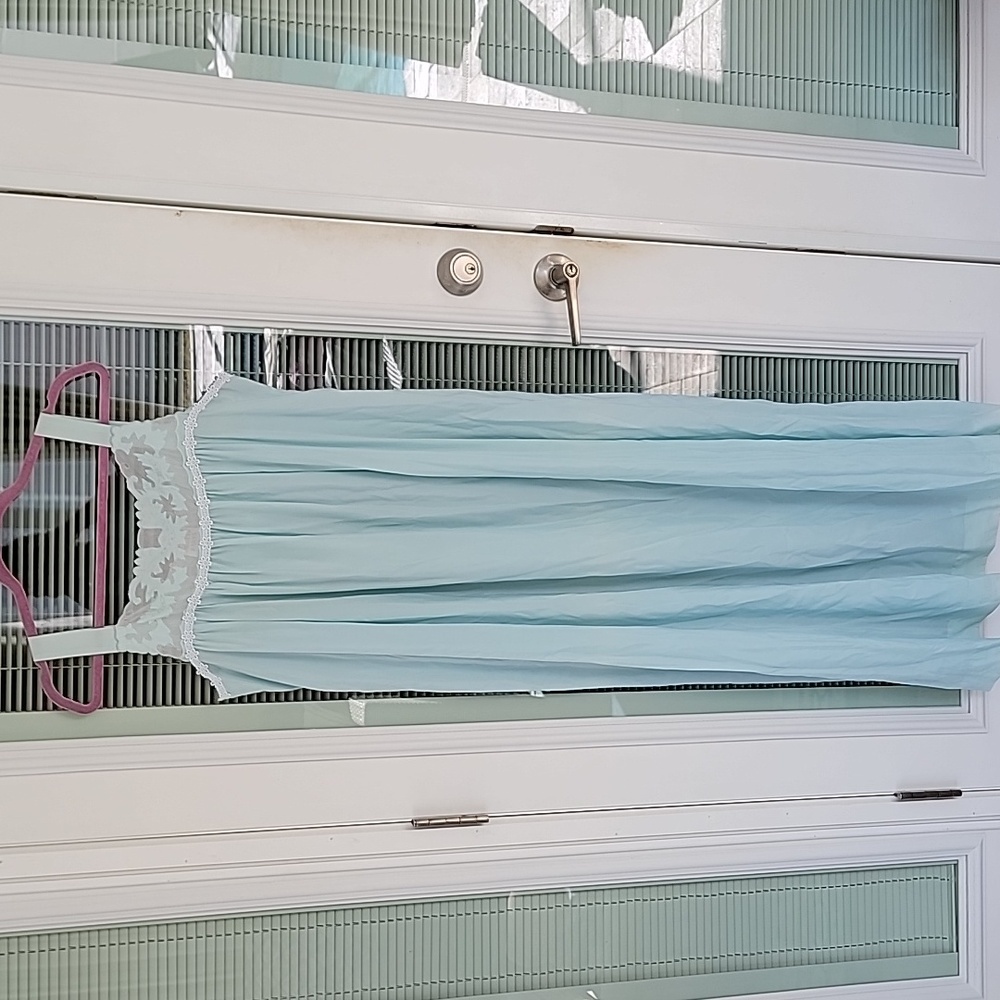 Odette Barsa Nylon Taffeta Nightgown No Size Tag Excellent Vintage Condition